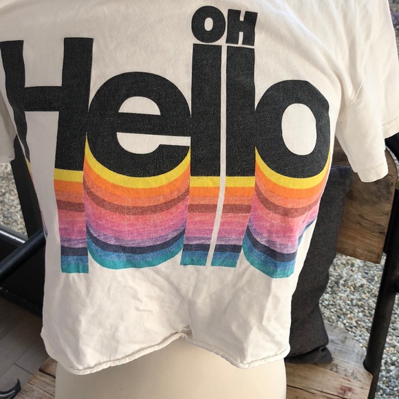 Oh Hello shirt from Mighty fine rainbow colors. - Picture 4 of 4